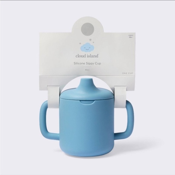 (2) 8oz Silicone Sippy Cup - Blue - Cloud Island - Picture 1 of 6